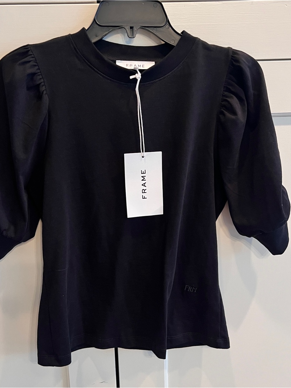 Frame Black Puff Sleeve Women's Frankie Tee-xs